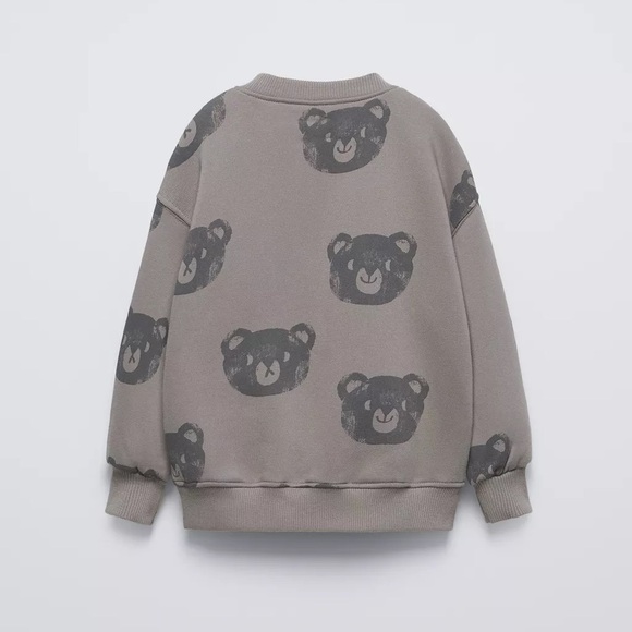 ZARA GLITTER PRINT SWEATSHIRT - Picture 4 of 10
